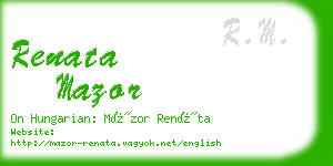 renata mazor business card